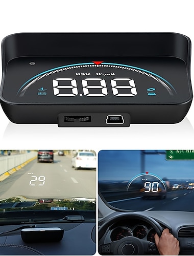  obd2 gps per auto proiettore m8 mph kmh auto hud tachimetro parabrezza 3.5 ''dimensioni dello schermo hd auto head-up display allarme accessori