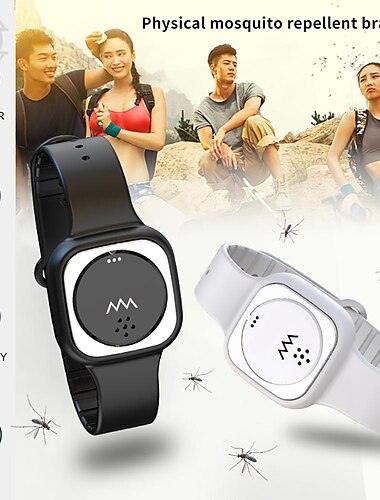  Pulsera anti-mosquitos ultrasónica – Pulsera delgada y portátil para niños adultos mujeres embarazadas uso al aire libre