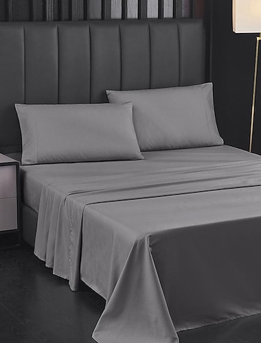  4 stuks laken set super zachte microfiber hotel luxe egyptische lakens 14/18 inch diepe zak kreukvrij