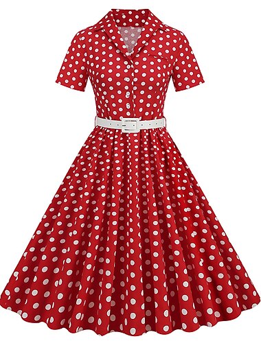  50'er a-line kjole retro vintage 1950'er cocktailkjole dailywear kjole festkostume flare kjole damekostume vintage cosplay fest/aftenkjole