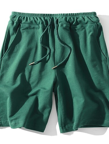  Herren Sweatshorts Kurze Hose Shorts Kurze Hosen Kurze Sporthose Frottee-Shorts Tasche Glatt Komfort Atmungsaktiv Outdoor Täglich Ausgehen Modisch Brautkleider schlicht Schwarz Weiß