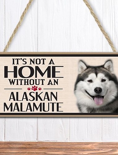  1pc Haustier Hund Wandbehang, Holz Tier Hund Muster Plakette Schild wll Dekor Zubehör, für Zoohandlung Café Zimmer Dekor Haushaltsgegenstände 4''x8'' (10cmx20cm)
