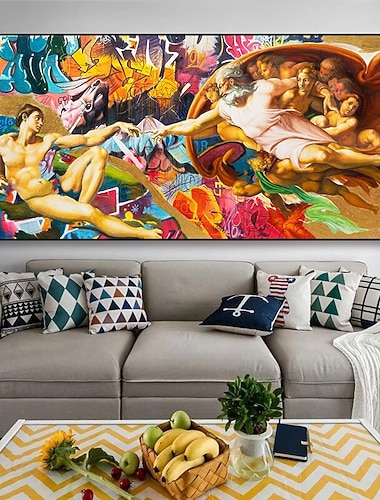  Hang-Ölgemälde Handgemalte Vertikal Berühmte Religion & Spiritualität Vintage Klassisch Ohne Innenrahmen (ohne Rahmen)