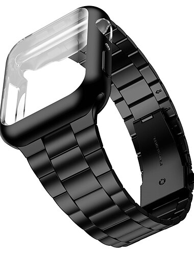  Kompatybilny z Pasek do zegarka Apple Watch 38mm 40mm 41mm 42mm 44mm 45mm 49mm z Casem Odporny na wstrząsy Stal nierdzewna Wymienny pasek do zegarka na iwatch Ultra 2 Series 9 8 7 SE 6 5 4 3 2 1