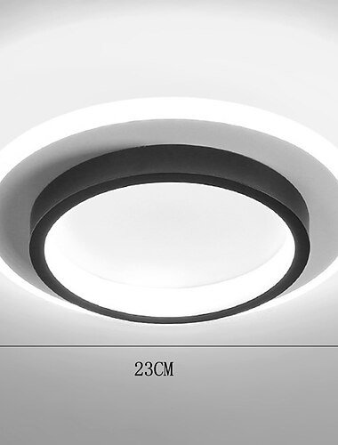  led-plafondlamp 23 cm geometrische vormen inbouwverlichting aluminium silicagel artistieke stijl formele stijl plafondlamp voor gang 110-240v