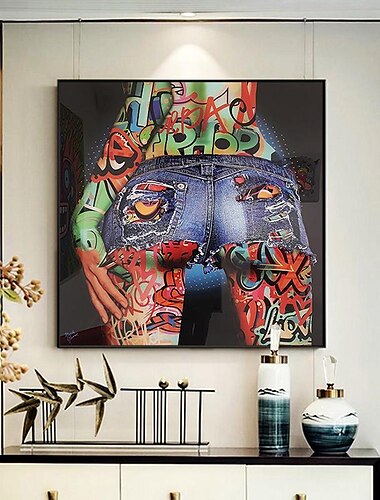  Menschen Wandkunst Leinwand sexy Arsch Drucke Malerei Kunstwerk Bild Pop Graffiti bunt Heimdekoration Dekor gerollte Leinwand kein Rahmen ungerahmt ungedehnt