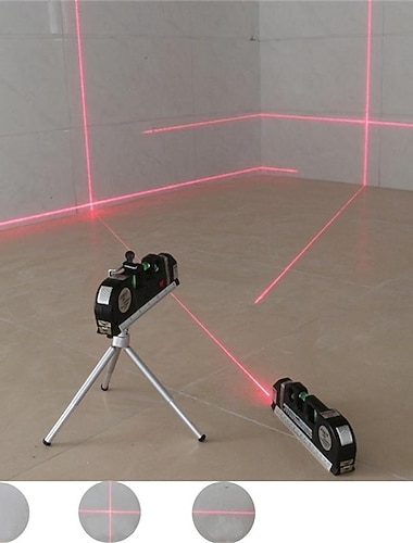  niveau laser multi-usages de précision ruban à mesurer à faisceau laser vertical horizontal, niveau laser magnétique 1pc, niveau laser non magnétique 1pc pour la construction, design d'intérieur