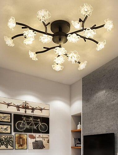  Lâmpadas de teto de design de globo de 57 cm estilo moderno de metal brilhante globo metálico galvanizado acabamentos pintados estilo nórdico moderno 85-265v