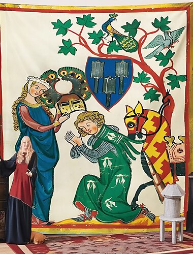  Tapiz medieval tapiz de la Edad Media arte mural grande decoración fotográfica fondo manta cortina decoración para el hogar dormitorio sala de estar