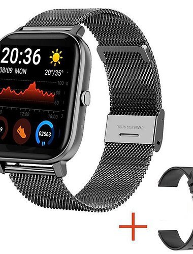  H10 Smartwatch 1.69 Zoll Smartwatch Fitnessuhr Bluetooth Schrittzähler Anruferinnerung AktivitätenTracker Kompatibel mit Android iOS Damen Herren Langer Standby Freisprechanlage Wasserdicht IP 67