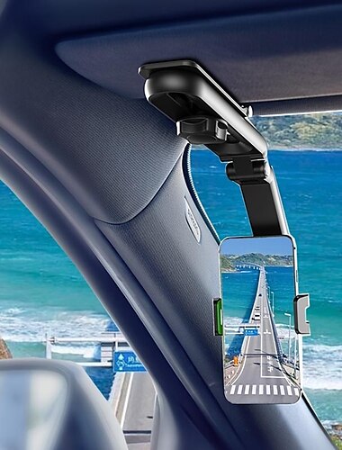  viseira de sol suporte para celular 360° giratório multifuncional sunvisor suporte para pendurar clipe para celular para telefone de 7 polegadas