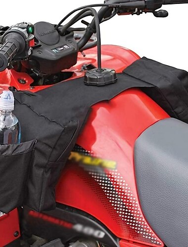 moottoripyörän mönkijän satulalaukut, kestävät yleiskäyttöiset moottoripyörät öljytankkipussi vedenpitävä etusäilytyslaukku, jossa vesi/juomatasku, mototarvikkeet