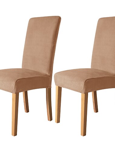  2 Stück Stuhlhussen für Esszimmerstühle, burgunderfarben, dehnbarer Samtbezug, Spandex, waschbar, mit elastischem Bodenschutz, Bauernhaus-Blumenmuster für Esszimmer, Hochzeitszeremonie