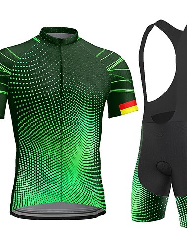  Voor heren Wielrenshirt met strakke shorts Korte mouw Bergracen Wegwielrennen Zomer blauw Zwart Paars Geometrisch Fietsen 3D-pad Sneldrogend Achterzak Vochtregelerend Ademend Spandex Sport Kleding
