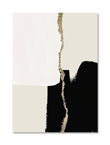 moderne abstrakte beige schwarz gold minimalistische poster wandkunst leinwand gemälde druckbild wohnzimmer interieur dekoration