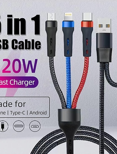  MOMAX Сертификация Apple MFi Универсальный зарядный кабель USB A на тип C/микро/IP 3 A Быстрая зарядка нейлон плетеный Прочный 3 в 1 Назначение Macbook iPad Samsung Аксессуар для мобильных телефонов