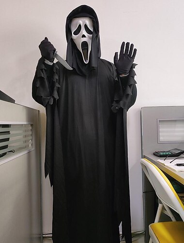  Ghostface-Maske, Teufelsgespenst, Cosplay-Kostüme, Latex-Horrormasken, Ghost Face Scream-Helm, gruselige Halloween-Party-Maskerade-Requisiten, Karneval