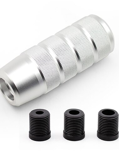  Universal 9,5 cm rutschfester Aluminium-Rändelschaltknauf - M8 M10 M12 GM-Schaltgetriebe - Matter JDM-Schaltknauf