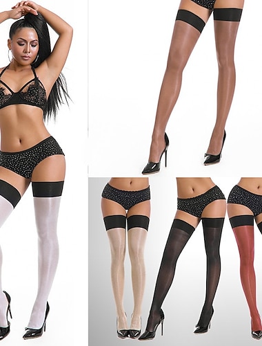  Damenstrümpfe Partygeschenk Alltag Retro Acrylfasern sexy Beinformung 1 Paar