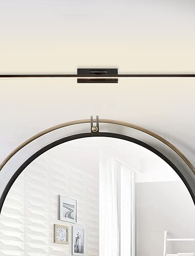  Lámpara frontal de espejo led luz de tocador regulable 60 cm / 80 cm luz de pared cobre 260 grados giratorio para dormitorio simple moderno regalo de baño para amigos de la familia ip20