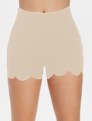  Dames Slank Korte broek Modieus Korte Effen Buikcontrole Billenlift Comfort Hoge Elasticiteit Casual / Dagelijks Zwart Wit Beige Mager