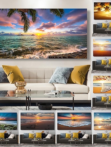  الطبيعية الحديثة المناظر البحرية جدار صور المناظر الطبيعية شاطئ البحر المحيط قماش اللوحة جدار الفن الملصقات لغرفة المعيشة ديكور كوادروس