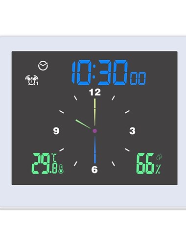  kreative wasserdichte leise Uhr Badezimmer elektronische Wanduhr Temperatur Feuchtigkeit Chronometer mit Saugnapf Küche feuchtigkeitsfester Timer