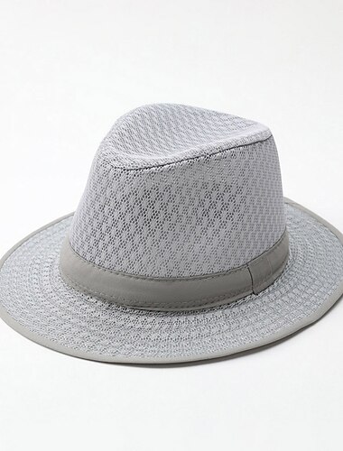  Per uomo Cappello da sole Cappello da bagno Cappello da safari Cappello da giocatore d'azzardo Cappello da spiaggia Nero Kaki Poliestere Viaggi Stile da spiaggia Esterno Da mare Liscio Crema solare