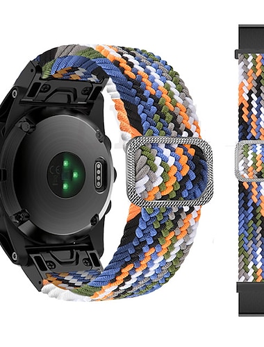  Uhrenarmband für Garmin Fenix 7 7X 6 6X Pro Epix Pro 47mm 51mm Instinct 2X Approach S70 47mm S62 S60 Forerunner 955 945 Epix Marq Descent Quatix 22mm 26mm Nylon Ersatz Gurt 22mm 26mm Geflochten