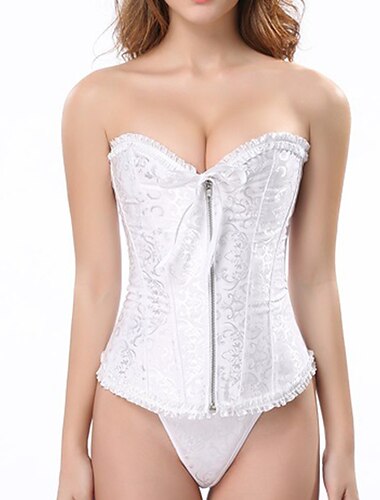  Rococo Punk & Gothique Médiéval Corset Serre Taille Lingerie Bustier Fermez 12 os en plastique Femmes Royal Mariage robe demoiselle d honneur Carnaval de Venise Adulte Corset