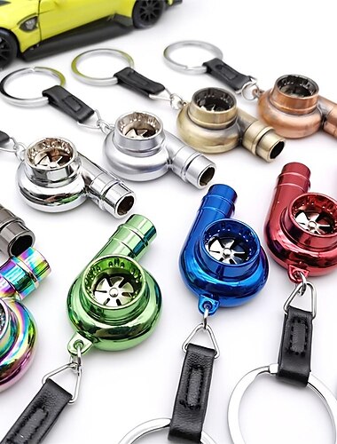  starfire real whistle sound turbo car keychain كم تحمل الغزل توربو مفتاح chian auto part turbine turbocharger key ring key holder accessoies