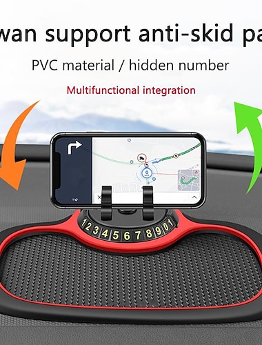  multifunksjonell bil anti-skli matte, biltelefonholder sklisikker anti-skli dashbord telefonfeste silikon dashbord bilpute matte
