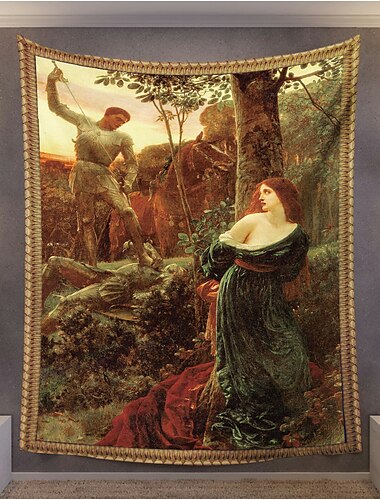  Viktorianischer hängender Wandteppich, Wandkunst, Dekor, Fotografie, Hintergrund, Decke, Vorhang, Zuhause, Schlafzimmer, Wohnzimmer, Dekoration