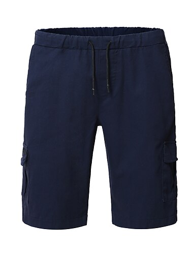  Voor heren Cargoshorts Casual korte broek Flap zak Effen Comfort Ademend Buiten Dagelijks Uitgaan Modieus Casual Zwart Leger Groen