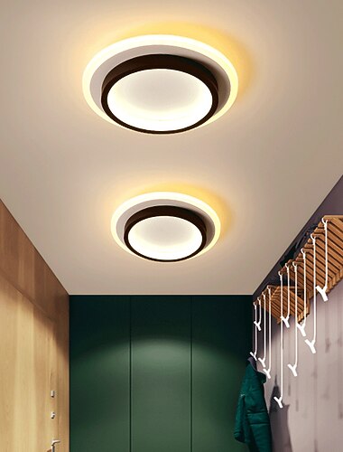  luz de teto led 23 cm formas geométricas luzes de montagem embutida alumínio sílica gel estilo artístico estilo formal luz de teto para corredor 110-240v