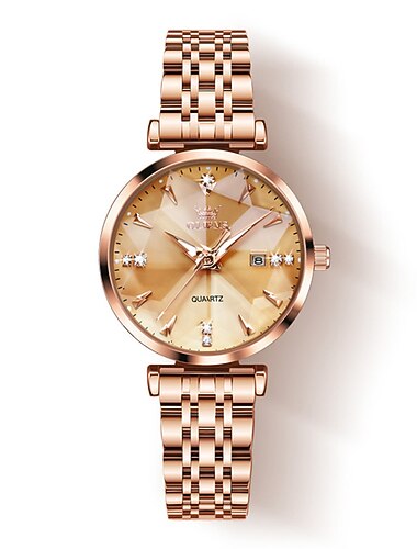  ساعات نسائية جديدة ماركة olevs تقويم زخرفي مضيء ساعات كوارتز على الطراز الأمريكي مجموعة الماس مقاوم للماء ساعات خضراء صغيرة ساعات نسائية المد