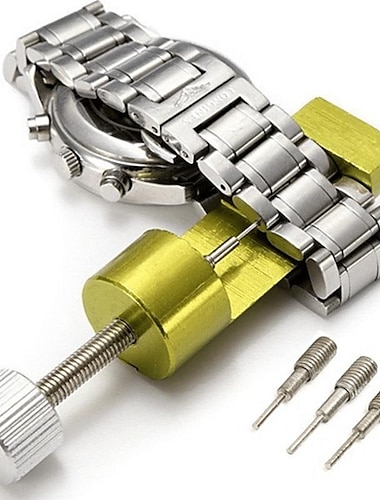 klokkereparasjonsverktøy klokkeremslink pin justerbar fjerner helmetall rem link remover 3 pins reparasjonsverktøy for gjør-det-selv