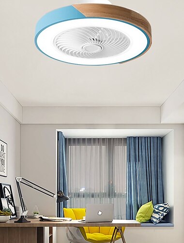  led loftsventilatorer med lys, der kan dæmpes med fjernbetjening kontral 20" loftslampe forsænket loftlampe akryl lampeskærm lysekrone soveværelse stue stue