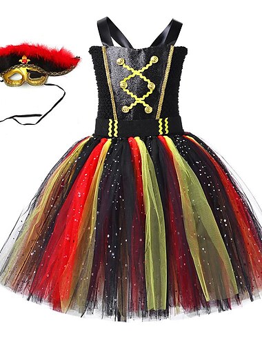  Pirates of the Caribbean piratas del Caribe Vestidos Vestido de niña de las flores Vestidos de tul Cosplay Cosplay de película for Chica Niños Día del Niño Mascarada
