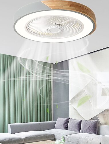  led plafondventilatoren met verlichting dimbaar met afstandsbediening contral 20 "inbouw plafondlamp acryl lampenkap kroonluchter slaapkamer woonkamer
