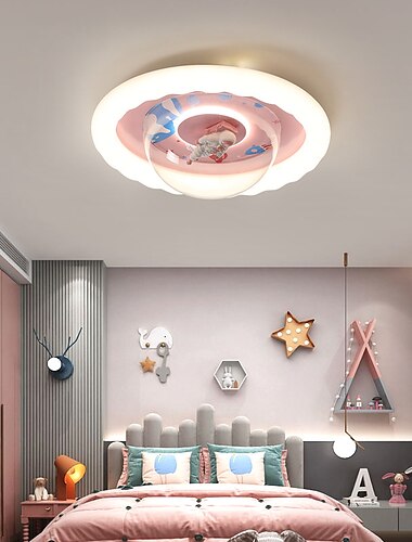  調光可能な led シーリング ランプ子供部屋宇宙飛行士デザイン 20" クリエイティブ シンプル バルーン ライト寝室漫画天井照明器具