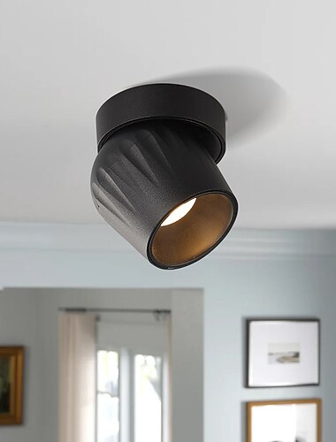  plafonnier led monté en surface réglable 360 degrés spot nordique pour foyer intérieur salon blanc chaud / blanc ac85-265v