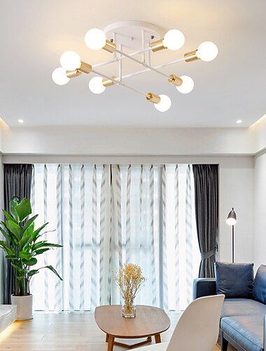  led plafondlamp 8 koppen 70cm spoetnik ontwerp kroonluchter metaal artistieke stijl spoetnik industrieel geverfde afwerkingen artistiek noordse stijl 110-240v