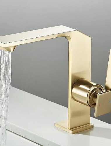  rubinetto miscelatore lavabo bagno a cascata in ottone, rubinetti lavabo monocomando rubinetti monoforo con tubo flessibile caldo e freddo, rubinetto bagno in ottone con bocca a cascata cromo nero oro grigio