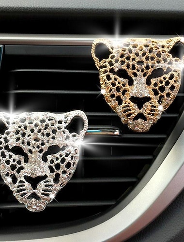  starfire car air vent parfum clip set diamond money leopard car air vent aromatherapy creative car interior jewelry
