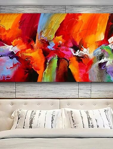  Pintura al óleo hecha a mano pintada a mano arte de la pared abstracto colorido decoración del hogar decoración lienzo enrollado sin marco sin estirar