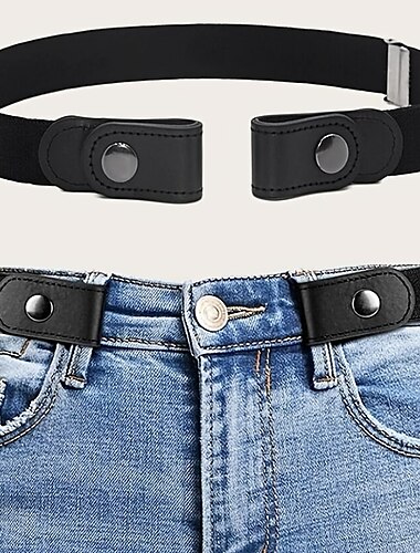 حزام خصر مرن قابل للتعديل حزام كسول غير مرئي للسيدات traceless حزام مرن متعدد الاستخدامات حزام ملابس جينز مرن