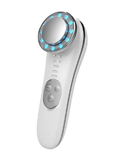  tragbare galvanische Gesichtsmaschine 7 in 1 Hochfrequenz-Gesichtsmassagegerät Mikrostrom-Hautstraffungsmaschine Haut verbessern Rollenwerkzeuge
