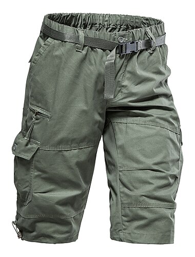  Herre Cargoshorts Camo Shorts Shorts Bermudashorts Lomme عادي Kamuflasje Farge Komfort Pustende utendørs Daglig Ut på byen Fritid Stor og høy Svart Gul