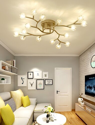  LED-Deckenleuchte einzigartiges Sputnik-Design 12/16 Köpfe 24 "/ 31" LED-Kronleuchter geeignet für Esszimmer, Wohnzimmer und Küche 110-240 V